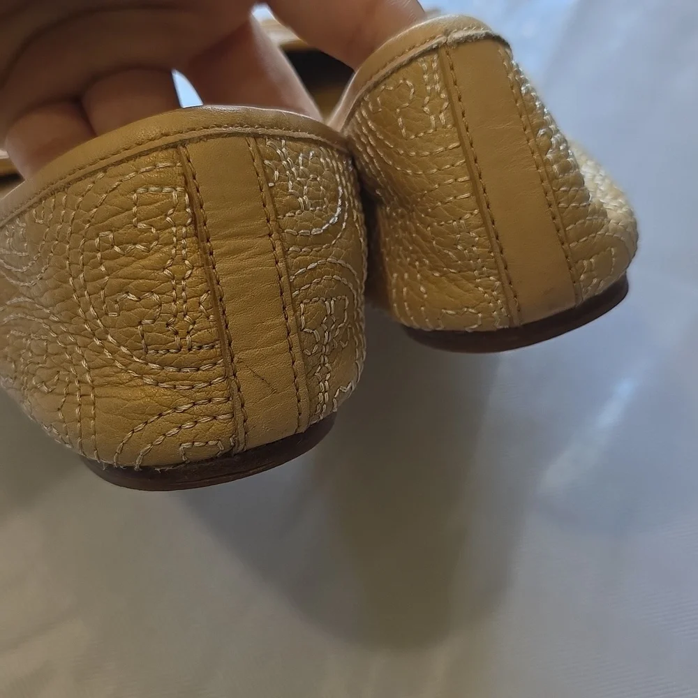 🌸tory Burch Chelsea Gold‎ Ballet Flats 8.5